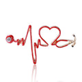 Modern Anime Heart Brooch Pin Children's Doctor Stethoscope Brooches for Wedding Party & Gift Decorations Made of Alloy Jewelry