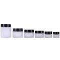 Wholesale 2024 Hot Selling Various Capacity Frosted Thick Glass Jars with Lids for  Cosmetic