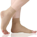 Beige Color Ankle Compression Sleeve Open Toe Compression Socks for Swelling Plantar Fasciitis Sprain