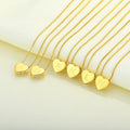 Customizable Gold Plated Laser Engraving Heart Initial Alphabet 925 Sterling Silver Necklace for Women Gifts