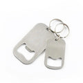 Metal Dog Tag Bottle Opener Keyring Custom Logo Portable Mini Stainless Steel Beer Bottle Openers Keychain