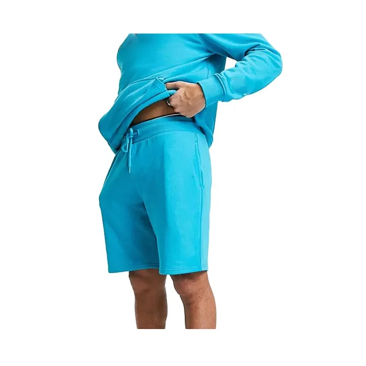 Men Sets Custom Logo Cheap Price 100% Cotton French Terry Sweat Jogger Tracksuits Short Set  Mens Two Piece Hoodie Short Set