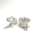 DIY Wholesale Natural Quartz Crystal Elephant Animal Carvings Howlite Gemstone Elephant for Home Decor