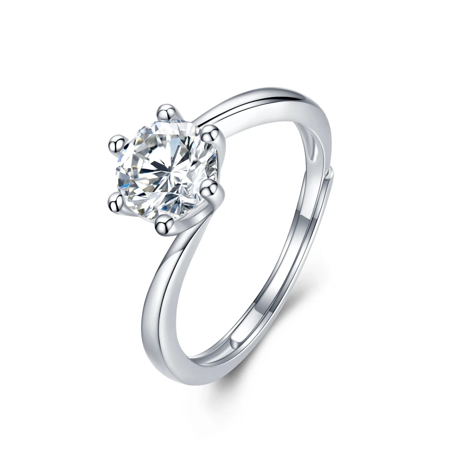 BASQUESUN Factory Wholesale Custom  New Copper Inlaid ZIRCON Simple and Fashionable Open-end Ring