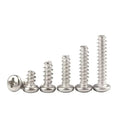 M1.4-M5 Phillips Pan Head Flat Tail Self Tapping Screws 304 A2 Stainless Steel Cross Round Head Flat End Tapping Screws Bolts