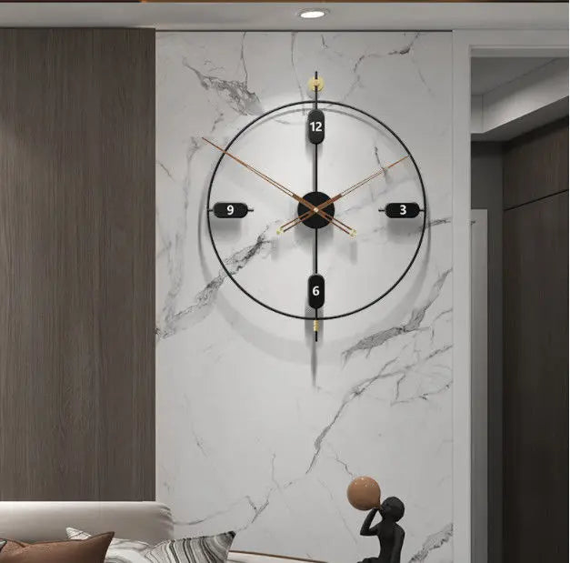 62X50cm Large Metallic Wall Art Clock Customized Home Decor Decoration Watch Living Bedroom Hallway Dropshiping DDP ROHS WEEE