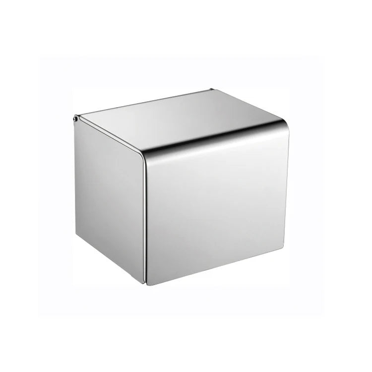 Modern Wall Mounted Stainless Steel Toilet Paper Dispenser Waterproof Tissue Holder Paper Dispenser with Cover for Bathroom
