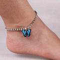 Europe and America New Product Rhinestone Pendant Butterfly Fashion Style Anklet for Women