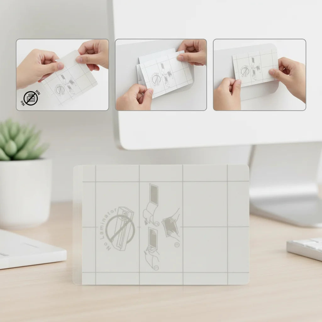 Wholesale Customized A4 A5 A6 Cold Seal Lamination Pouch Photo Self Seal Frame Self Laminating Cards for Protect Photo File