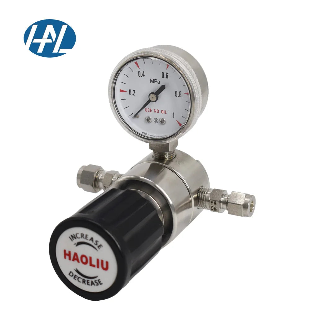 Stainless Steel Pneumatic Back Pressure Regulator with Control Structure for Laboratory Gas Pressure and General Use