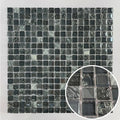 Modern Luxury Black Crystal Glass Mosaic Tile Foshan Square Parquet Design From China for Wall Decorations From China