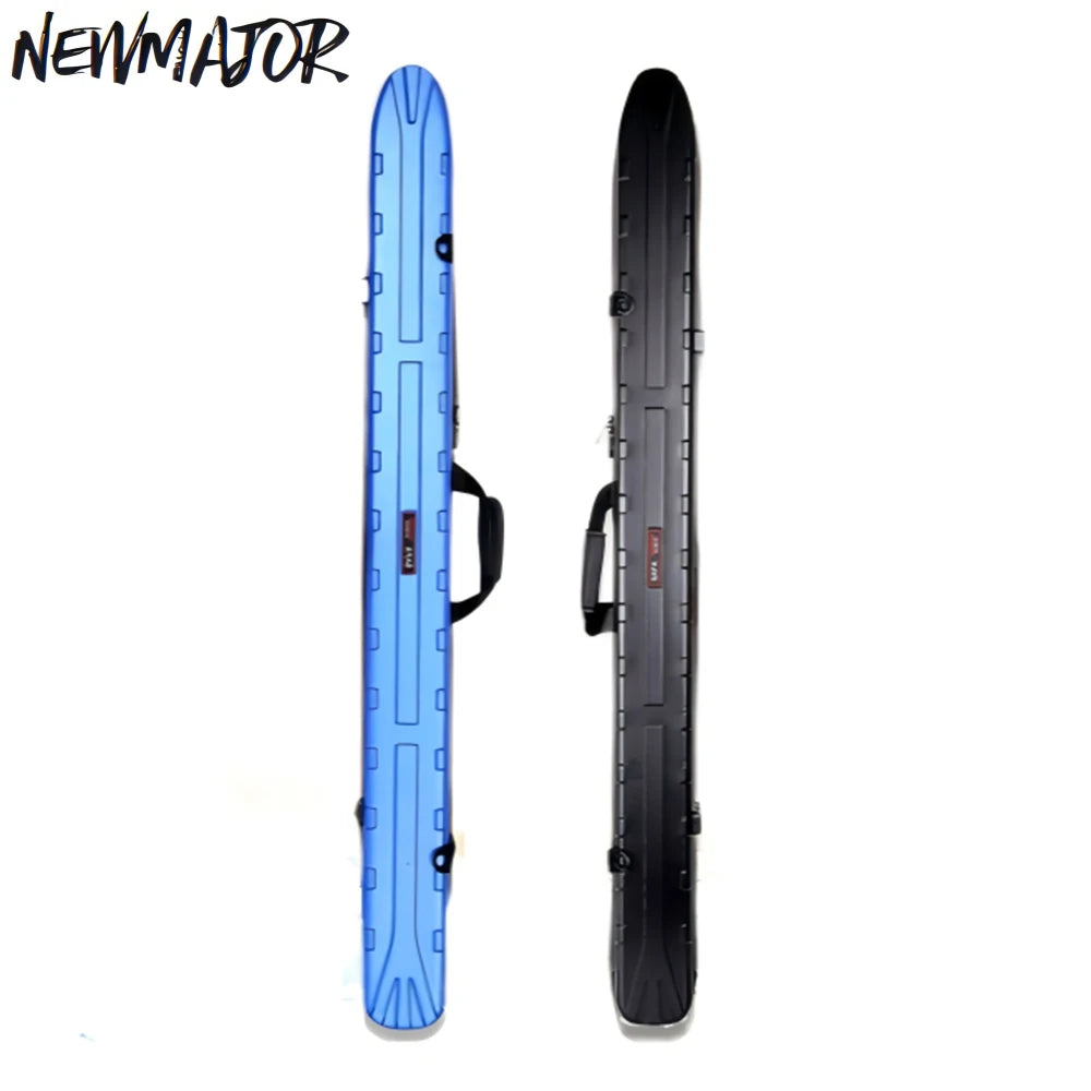 NEWMAJOR Large Capacity PVC Fishing Rod Bag Long Section Hard Shell Wear-Resistant