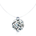 Fashion Zircon 925 Sterling Silver Chains Necklace for Women Romantic Party Wedding Engagement Gift
