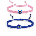 Fashion Creative Adjustable Eye Bracelet Durable Red Rope Couple Bracelet Set Simple Personality Palm Blue Eye Bracelet