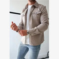 Men's Autumn Winter New Full Sleeve Casual Shirt Outdoor Spring Autumn Design Solid Color Men's Shirt