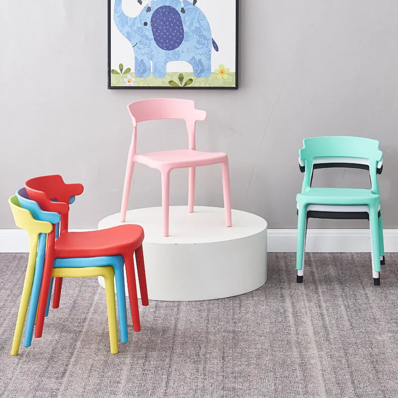Portable Plastic School Home Study Chair for Kindergarten Classroom Dining Hotel Gym Living Room Kitchen Park Furniture for Kids