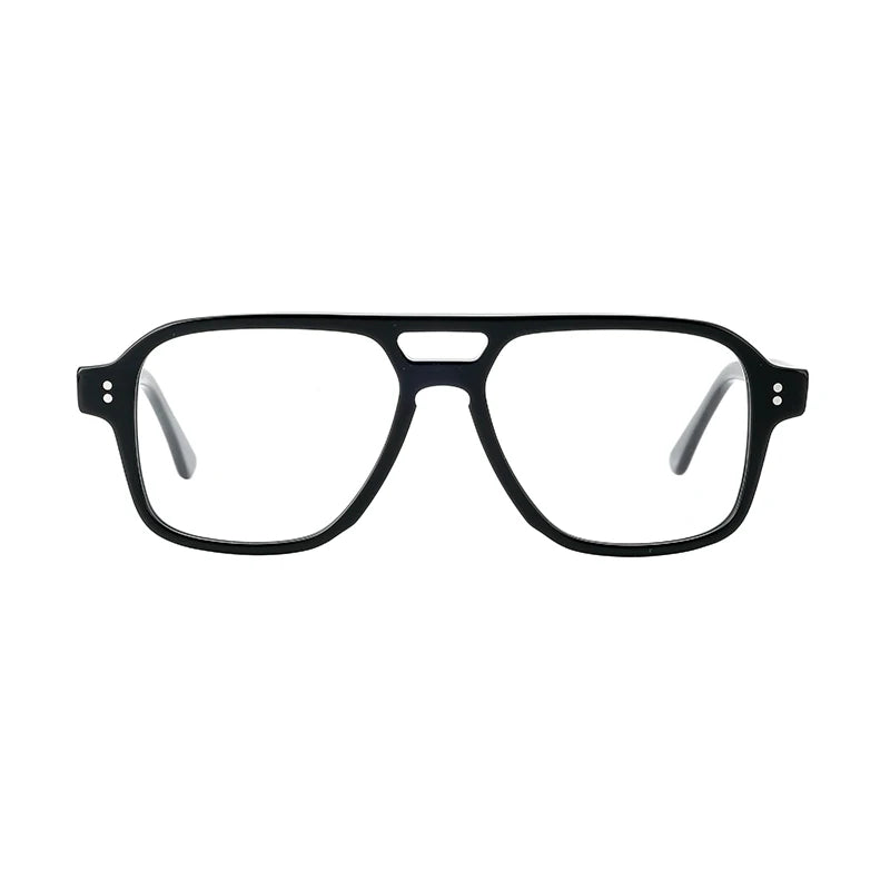 Luxury Brand Vintage Double Bridge Acetate Glasses Frame Men  Optical Anti Blue Light Spectacle Myopia Eyeglasses
