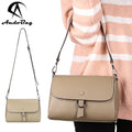 AndoBag Trendy Retro Shoulder Bags for Women Genuine Leather Crossbody Bag Luxury Handbag & Square Purse 1616