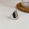 925 Sterling Silver Irregular Fashion Smooth Personality Chunky Ring for Women Anniversary Gift