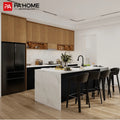 PA Modern Prefabricated Smart Marble Counter Top Kitchen Cabinets Kitchens Island With Dining Table