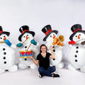 2024 Life Size Wholesale Fiberglass Sculpture Christmas Decorations Xmas Santa and Snowman