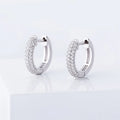 Mens Iced Out Earrings Hoop Fully Diamond 925 Sterling Silver Gold Plat Earrings Hoop for Men and Women