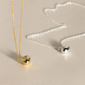925 Sterling Silver Heart Pendant Fine Jewelry Necklace Luxury 18K Gold Plated Necklace Round Bead Necklaces for Women Wholesale