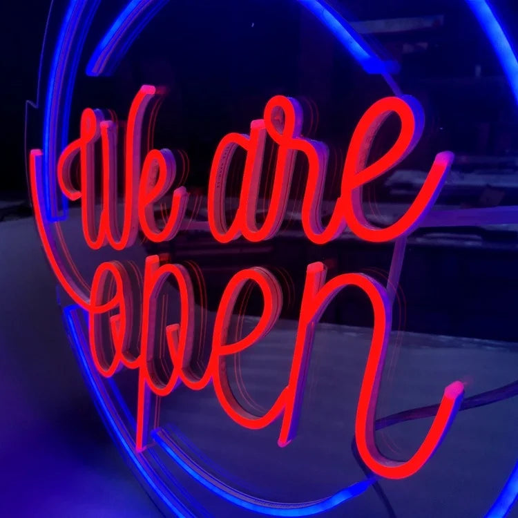 For Neoon LED Neon Open/Closed Letter Signs for Bar Pharmacy Hospitals & Companies-Eco-friendly Customizable Color Decoration