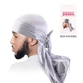 Wholesale Custom Hair Accessories Scarf Cap Pirate Hat Chemo Caps Durag Hat Muslim Women Turban Solid Color Silky Durag for Men