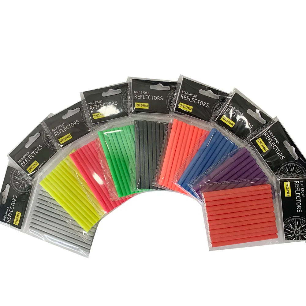 Custom Package White Color Motorcycle Bicycle Wheel Spoke Cover Retroreflective Sheeting Reflective Film Bike Reflector Stripe