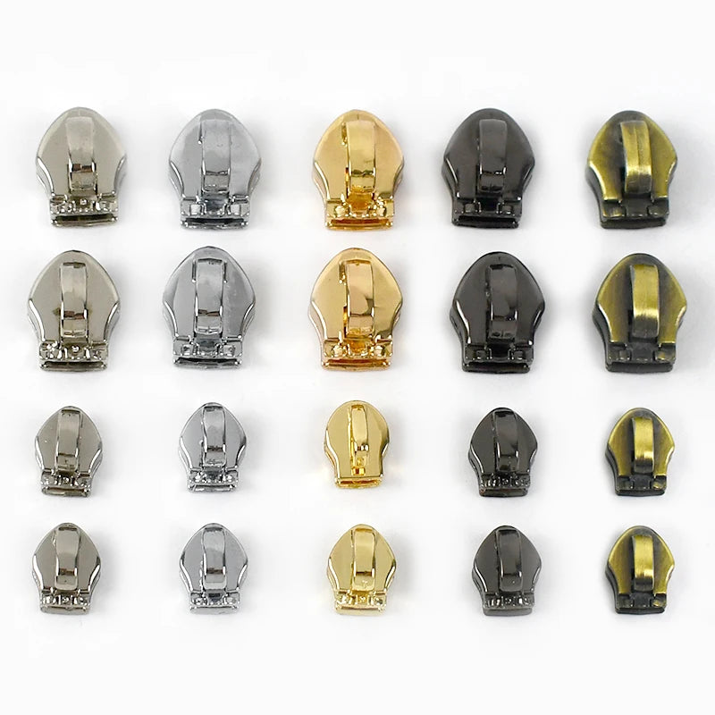 MeeTee KY910 3# 5# Zipper Sliders for Nylon Zippers Garments Bag Accessories Luggage Replaceable Zip Metal Pull Slider