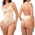 Women's Full Body Shaper Butt Lifter Tummy Control Thong Bodysuit Firm Control Thin Spandex Breathable Shapewear