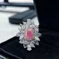 SGARIT Jewelry Pink Diamond Engagement Rings 0.83CT VS2 Natural Pink Diamond Certified 18K Real Gold Women Luxury Rings