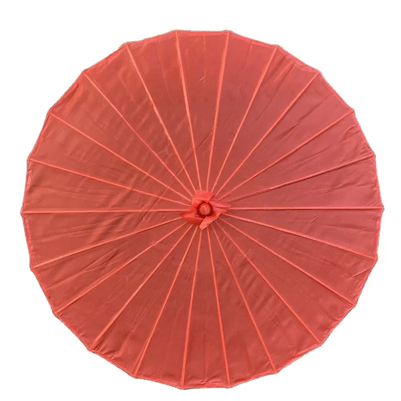 Chinese Style White Silk Parasol Pretty Paper Umbrella with Bamboo Ribs Wedding Favor or Guest Gift