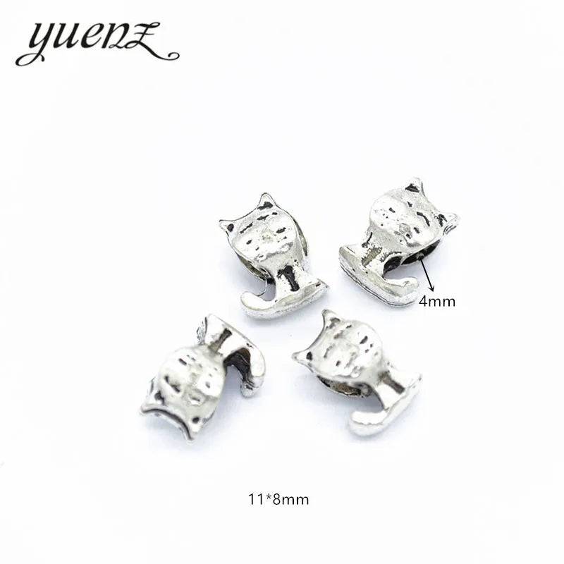 YuenZ Vintage Cat Bead Charms Big Hole Beads European Pendant Fit for Necklace Bracelet DIY Pendants 11*8mm R19