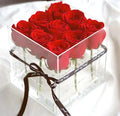 Wholesale Acrylic Flower Box 9 Holes Preserved Rose Box Acrylic Flower Box