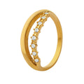 Fenny 18K Gold Plated Wholesale Waterproof&No Fade Fashion Light Luxury Double-layer Zirconia Stainless Steel Ring for Women