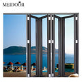Modern Design Aluminum Folding Window With Tempered Glass Finished Surface Windows Screen Aluminum Window