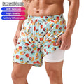 Wholesale Custom Swim Trunks for Men Beachwear Swimwear Polyester 4 Way Stretch 5 Inch Elastic Mens Boardshorts