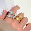 Anillo Mujer Trendy Fashion Personalized Women Gold Plated Watch Model Open Rings for Women Gift
