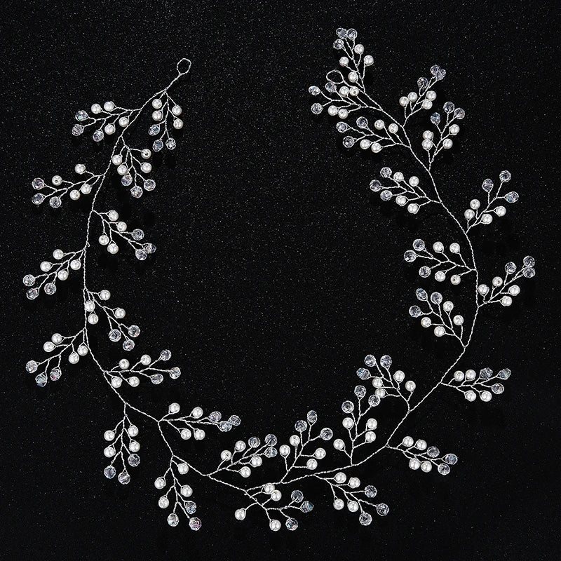 Fashionable Crystal Beads Bridal Hair Vine Jewelry Party Headband