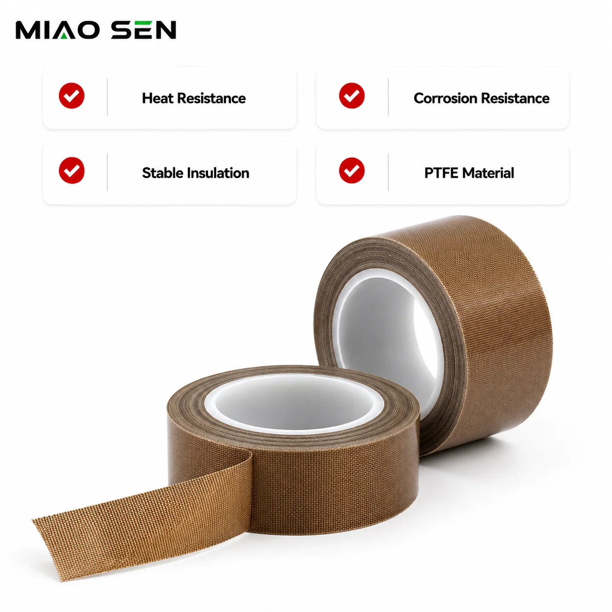 UV Resistant High Temp PTFE Tape with Silicone Glue Good Insulation Performance for Daily Masking Applications.