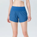 Two Pairs of Athletic Shorts Women's Back Zipper Pocket Anti-slip Cool Quick Dry Running Fitness Yoga Pants