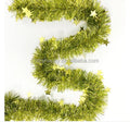 Factory Christmas Tinsel Garland Glitter Tinsel Twist Christmas Tree Hanging Wide Cut Metallic Streamer for Holiday Decorations