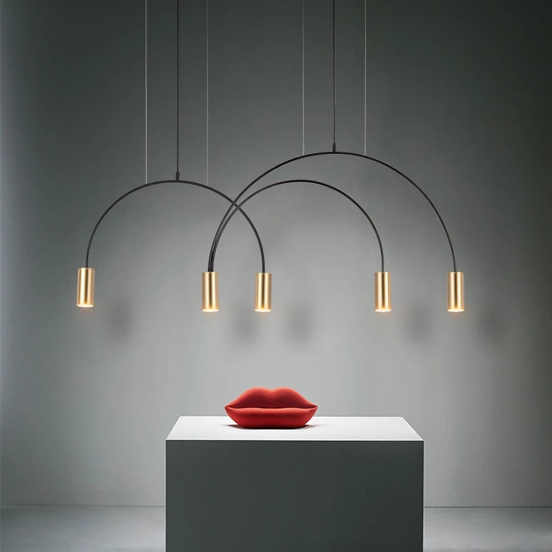 Postmodern Spot Chandelier Lighting Designer Arch Hanging Lamps Luminaire Restaurant Living Room Bedroom Lamp Lighting Fixtures