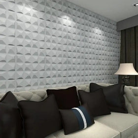 Interior Decor and Removable Customization Wall Sticker Pvc 3d Wall Panel White
