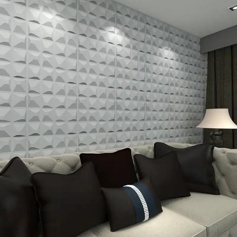 Interior Decor and Removable Customization Wall Sticker Pvc 3d Wall Panel White