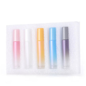 10ml Thick Mini Small Glass Essential Oil Roll on Bottle Refillable Perfume Roller Bottle with White Paper Box