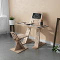 Children's Plywood Table and Chair Set Lift-Style Student Drawing Board and Desk Chair for Bedroom Learning and Creativity