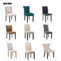 Hot Selling Modern Wingback Dining Chair with Wood Legs Upholstered Chaise for Salle Manger Kitchen Hotel Fabric PC Material